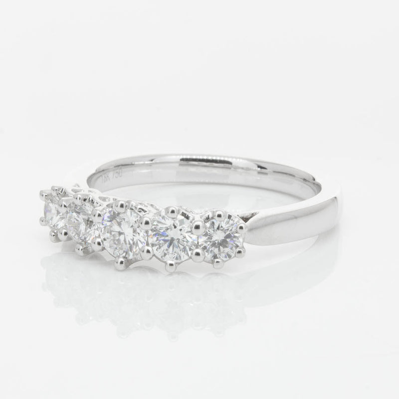18ct White Gold Diamond Monarch Ring-Ring-Walker & Hall