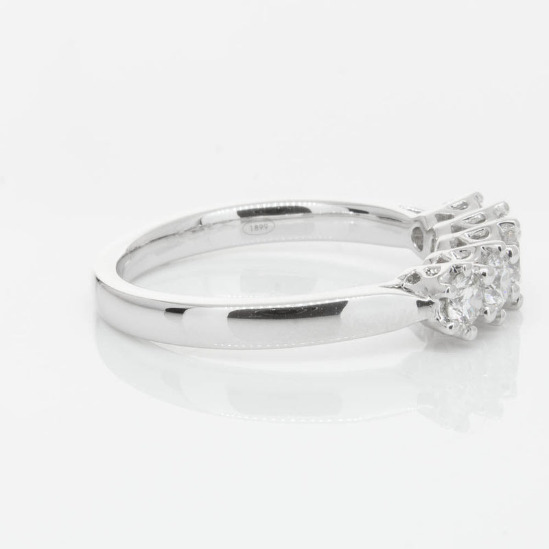 18ct White Gold Diamond Monarch Ring-Ring-Walker & Hall