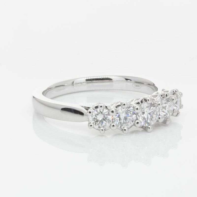 18ct White Gold Diamond Monarch Ring-Ring-Walker & Hall