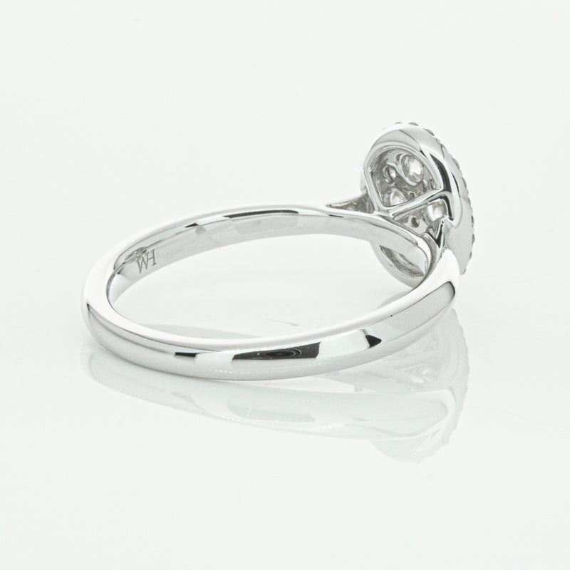 14ct White Gold Diamond Oval Saturn Ring-Ring-Walker & Hall