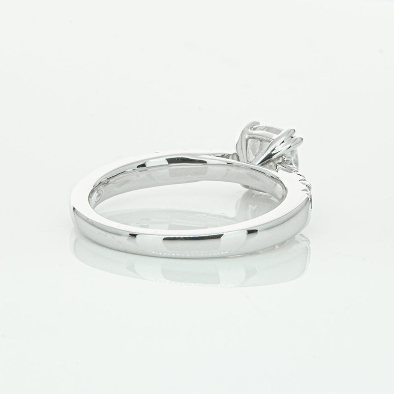 18ct White Gold 1.29ct Cushion Cut Diamond Phoenix Ring-Ring-Walker & Hall