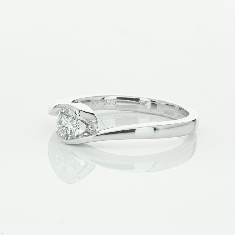 18ct White Gold .30ct Diamond Embrace Ring-Ring-Walker & Hall