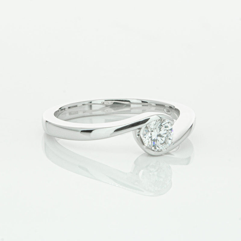 18ct White Gold .30ct Diamond Embrace Ring-Ring-Walker & Hall