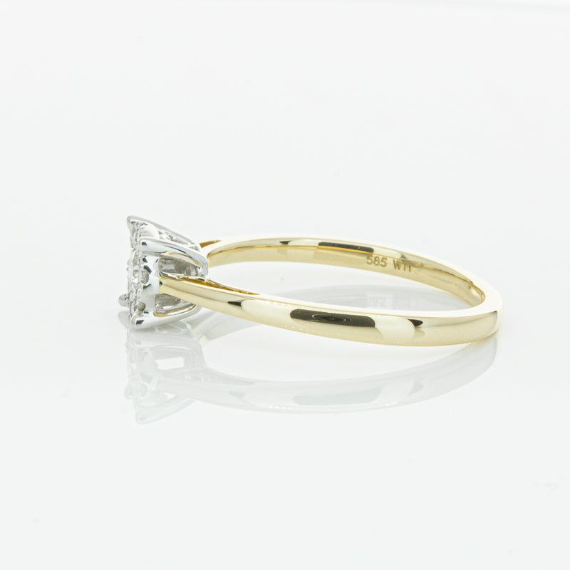 14ct Yellow Gold Diamond Coronet Ring-Ring-Walker & Hall