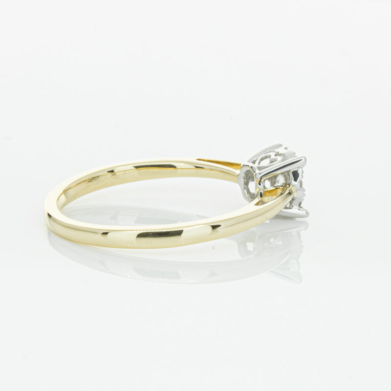 14ct Yellow Gold Diamond Coronet Ring-Ring-Walker & Hall