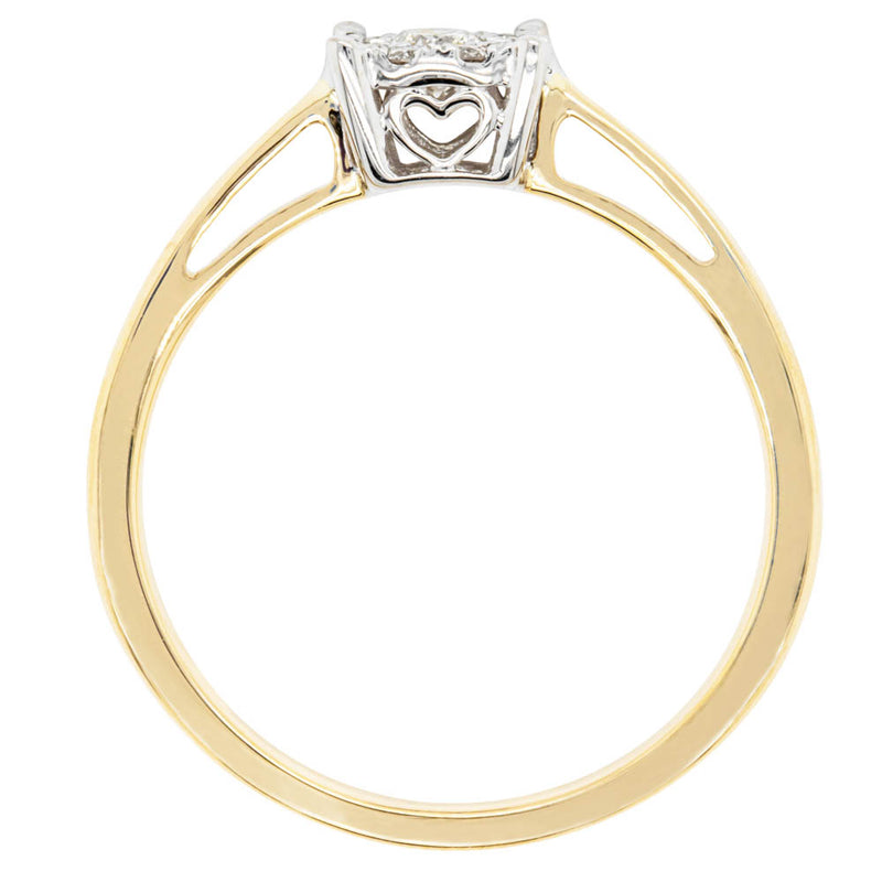 14ct Yellow Gold Diamond Coronet Ring-Ring-Walker & Hall