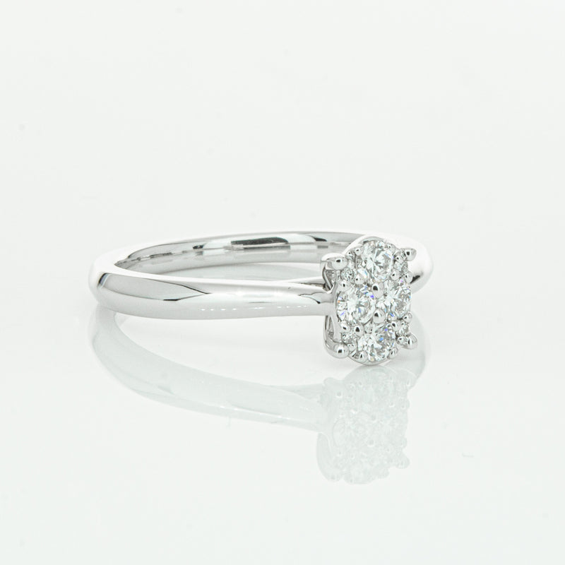 14ct White Gold Diamond Mila Ring-Ring-Walker & Hall