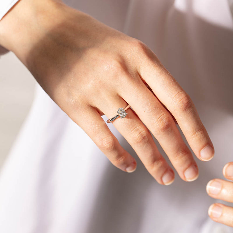 14ct White Gold Diamond Mila Ring-Ring-Walker & Hall