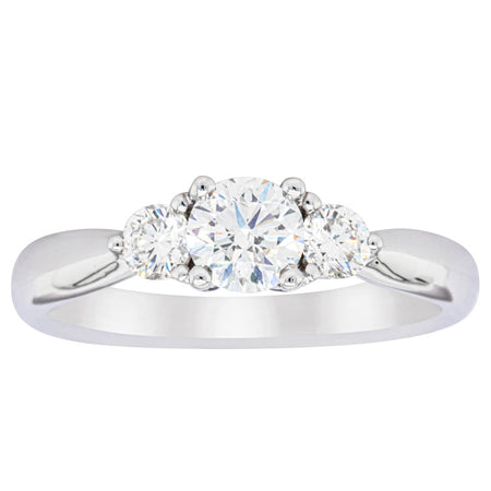 18ct White Gold .50ct Diamond Elysian Ring-Ring-Walker & Hall