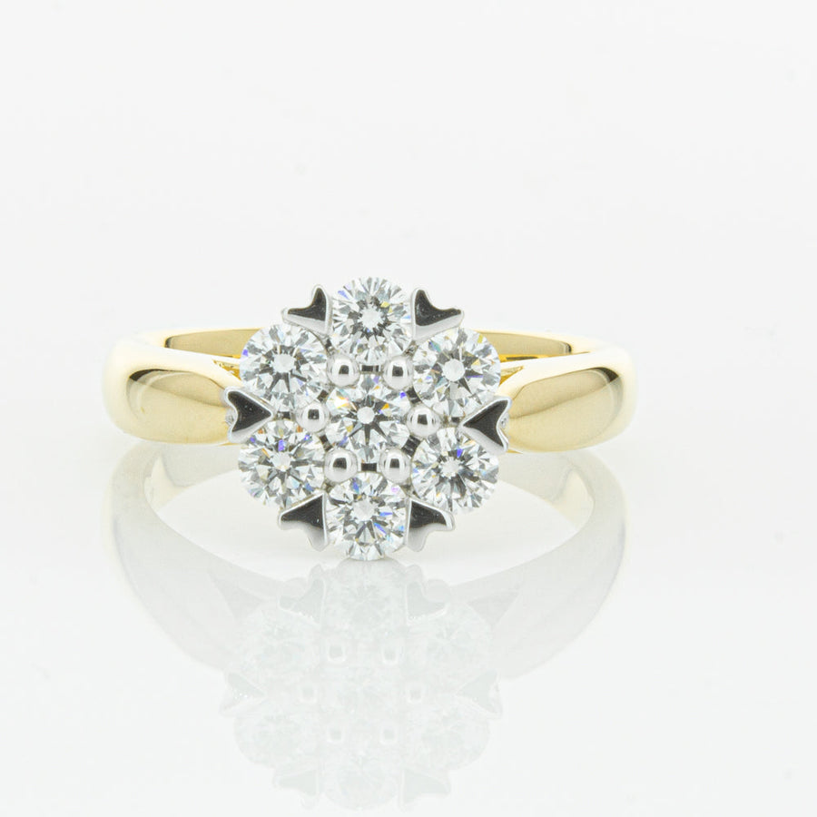 18ct Yellow Gold Diamond Lotus Ring-Ring-Walker & Hall