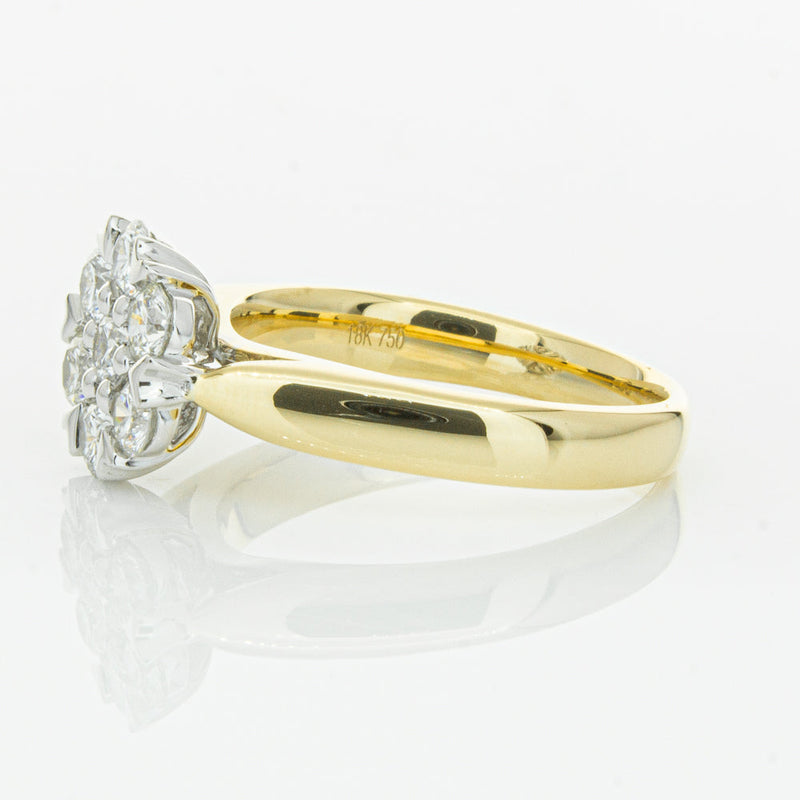 18ct Yellow Gold Diamond Lotus Ring-Ring-Walker & Hall