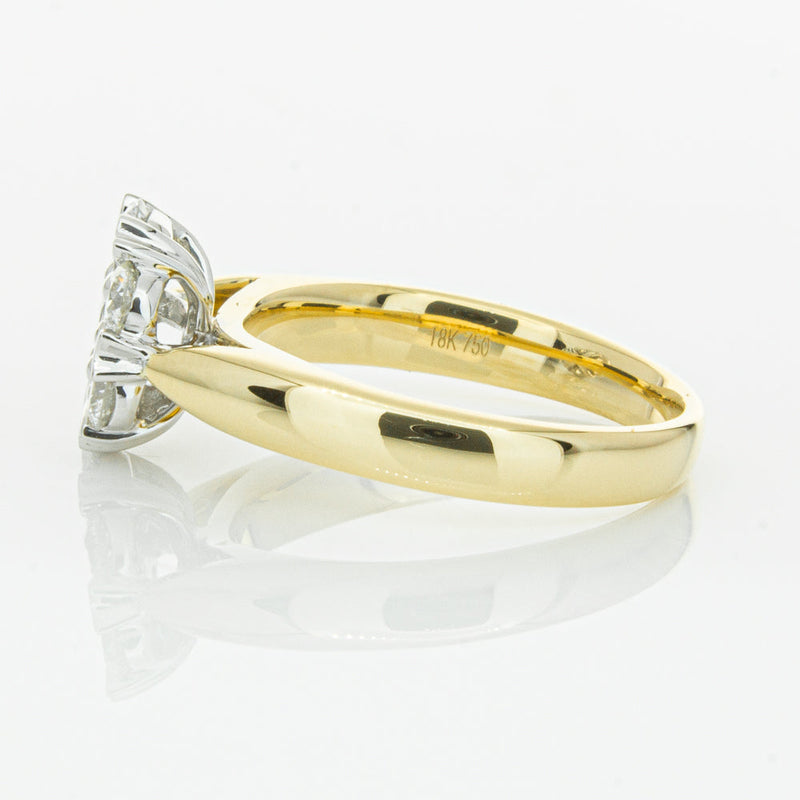 18ct Yellow Gold Diamond Lotus Ring-Ring-Walker & Hall