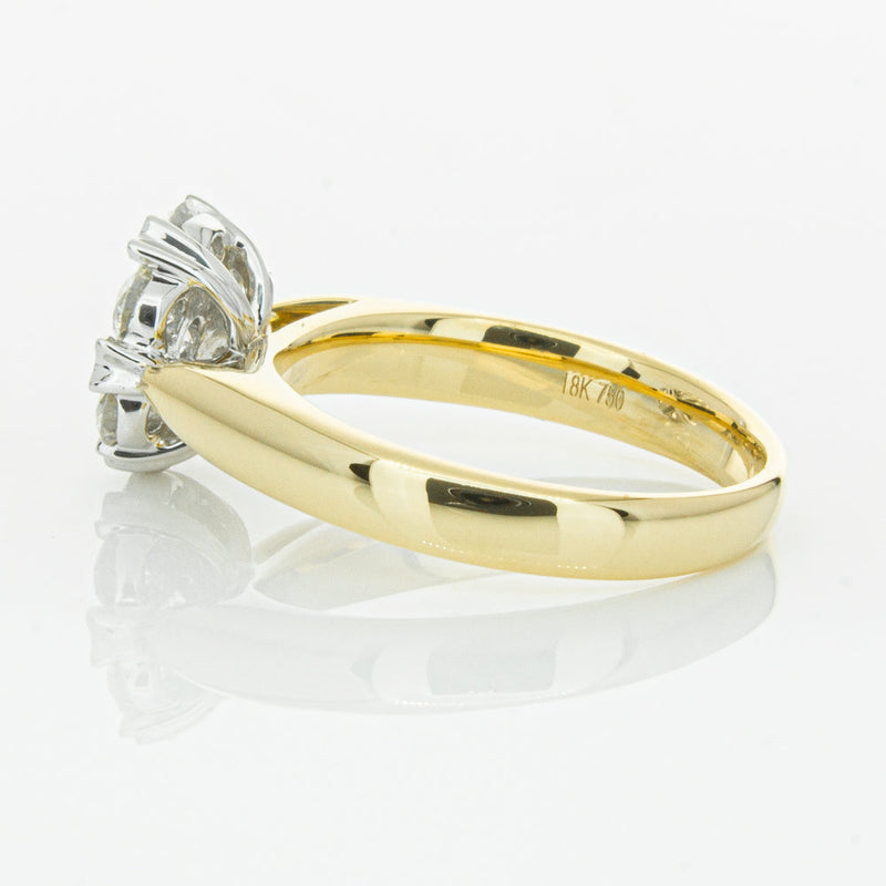 18ct Yellow Gold Diamond Lotus Ring-Ring-Walker & Hall
