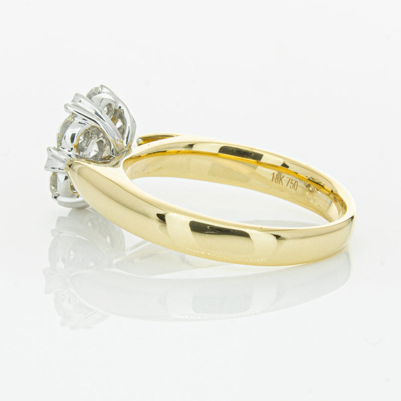 18ct Yellow Gold Diamond Lotus Ring-Ring-Walker & Hall
