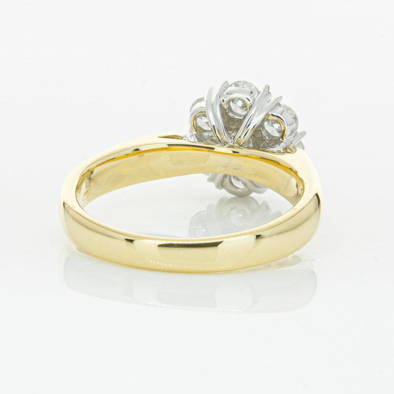 18ct Yellow Gold Diamond Lotus Ring-Ring-Walker & Hall