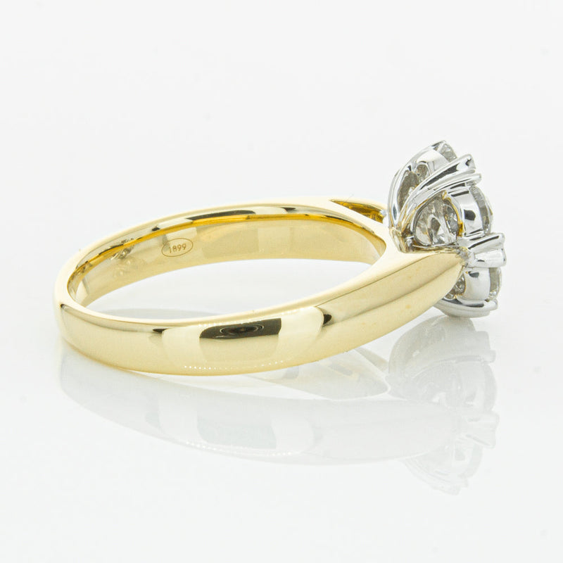 18ct Yellow Gold Diamond Lotus Ring-Ring-Walker & Hall