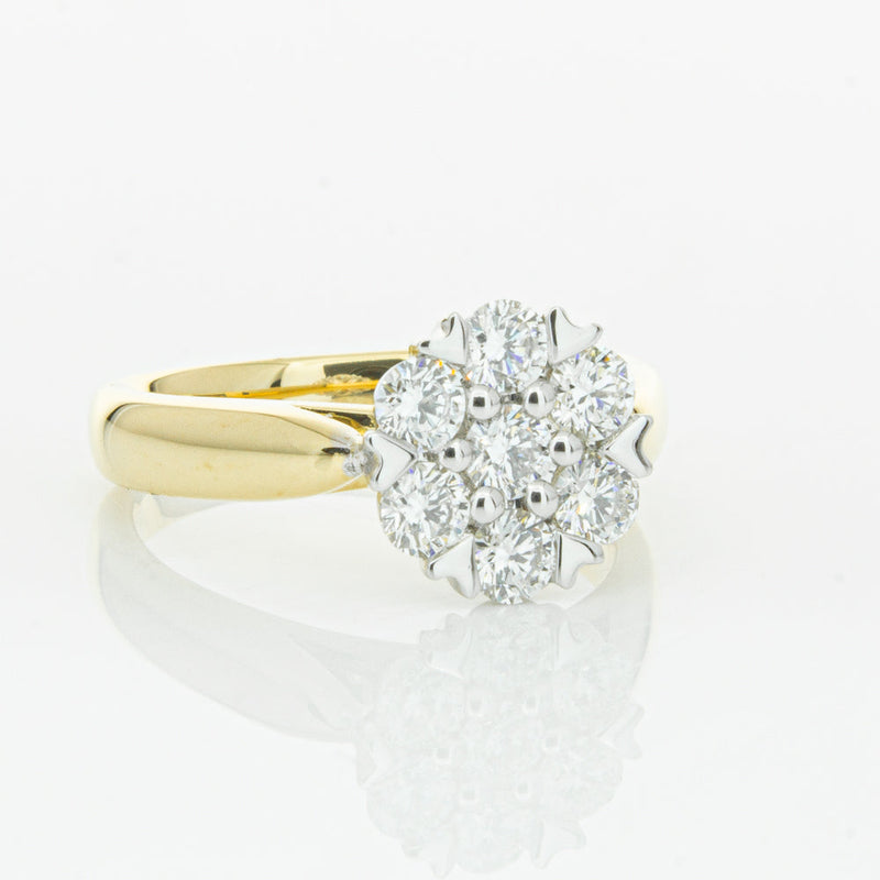 18ct Yellow Gold Diamond Lotus Ring-Ring-Walker & Hall