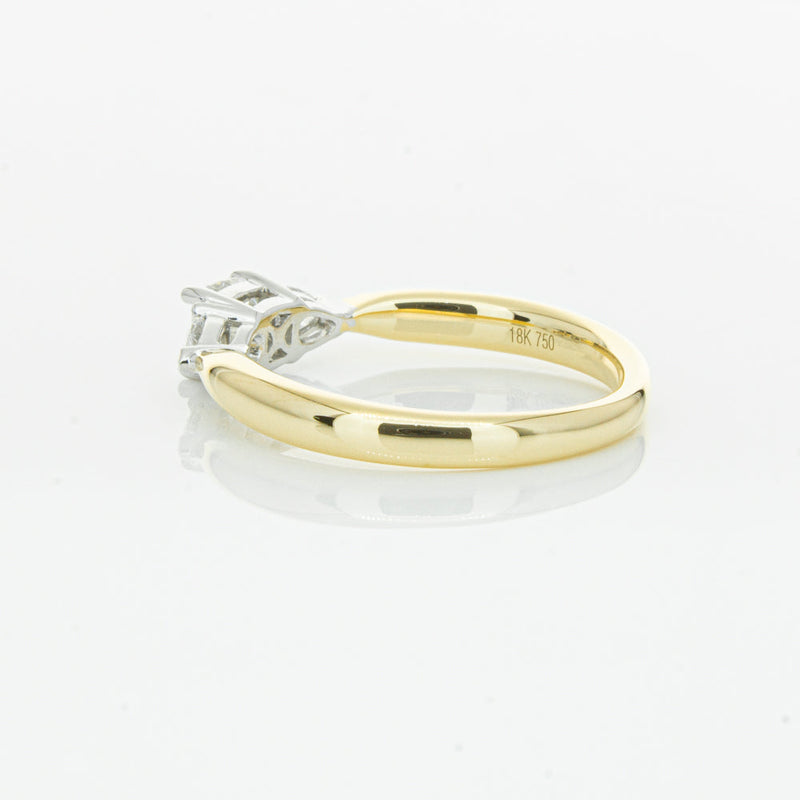 18ct Yellow Gold .51ct Cushion Cut Diamond Ayla Ring-Ring-Walker & Hall