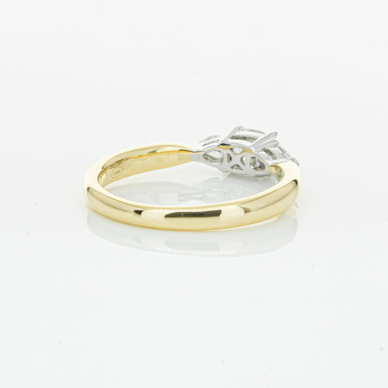 18ct Yellow Gold .51ct Cushion Cut Diamond Ayla Ring-Ring-Walker & Hall