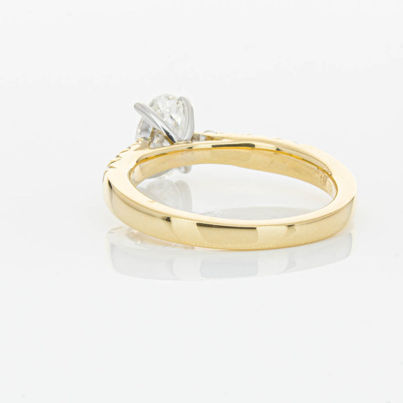 18ct Yellow Gold 1.01ct Oval Cut Diamond Phoenix Ring-Ring-Walker & Hall