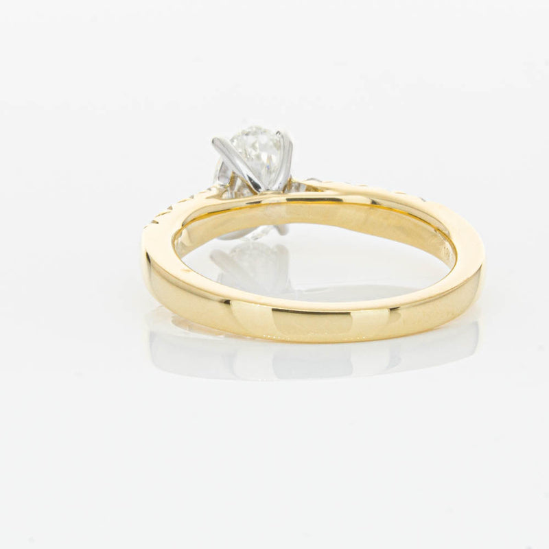 18ct Yellow Gold 1.01ct Oval Cut Diamond Phoenix Ring-Ring-Walker & Hall