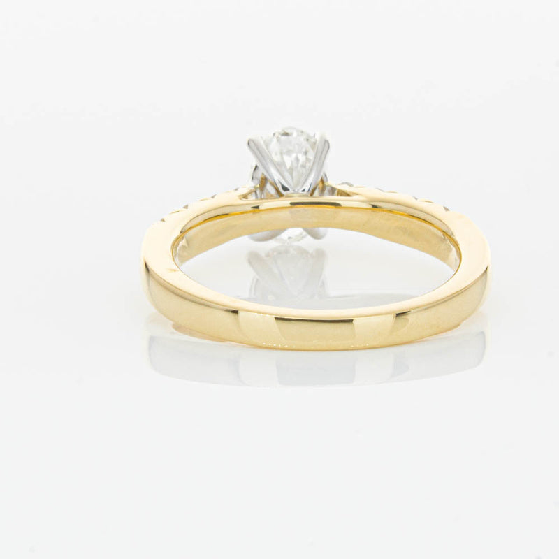 18ct Yellow Gold 1.01ct Oval Cut Diamond Phoenix Ring-Ring-Walker & Hall