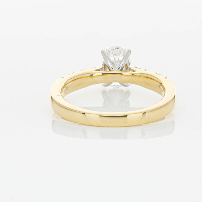 18ct Yellow Gold 1.01ct Oval Cut Diamond Phoenix Ring-Ring-Walker & Hall