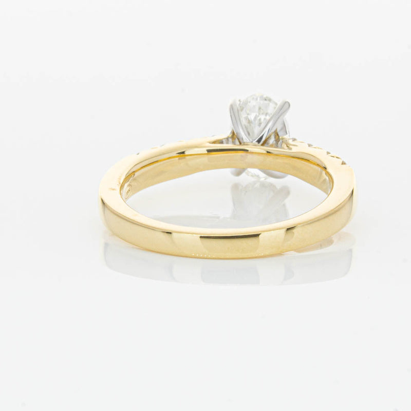 18ct Yellow Gold 1.01ct Oval Cut Diamond Phoenix Ring-Ring-Walker & Hall