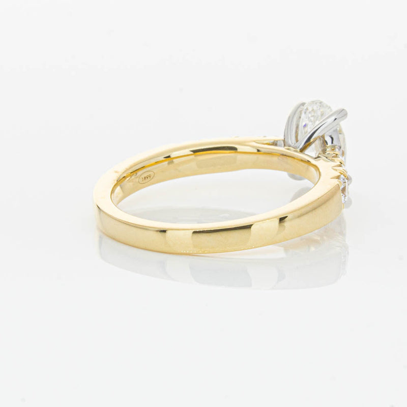 18ct Yellow Gold 1.01ct Oval Cut Diamond Phoenix Ring-Ring-Walker & Hall