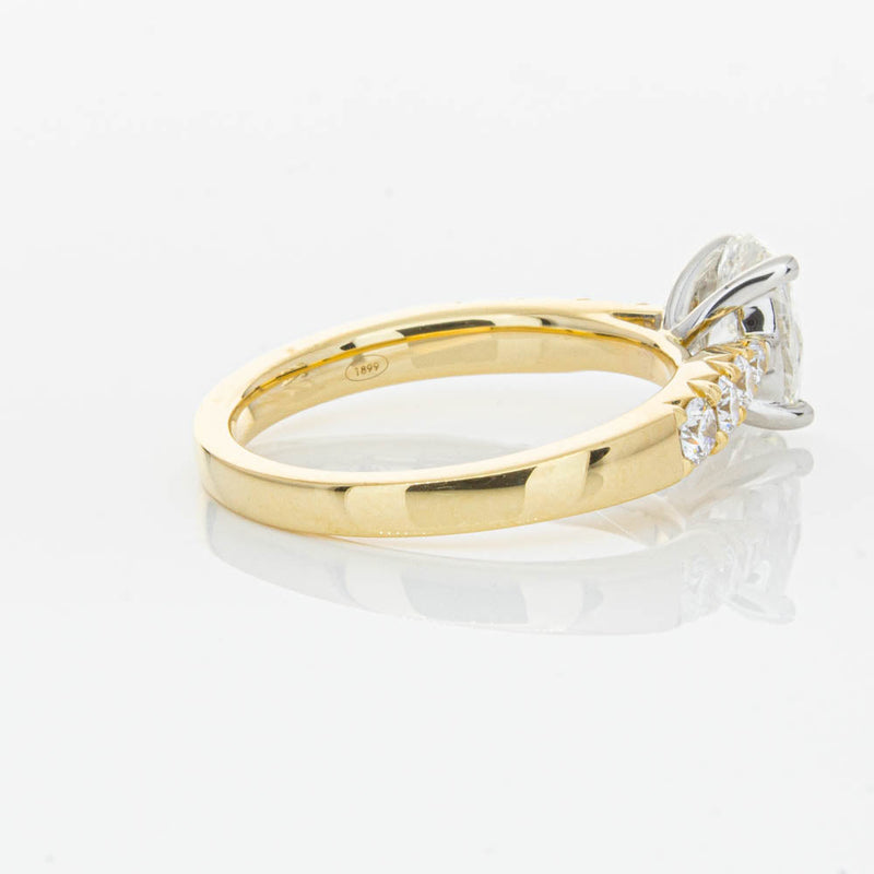 18ct Yellow Gold 1.01ct Oval Cut Diamond Phoenix Ring-Ring-Walker & Hall