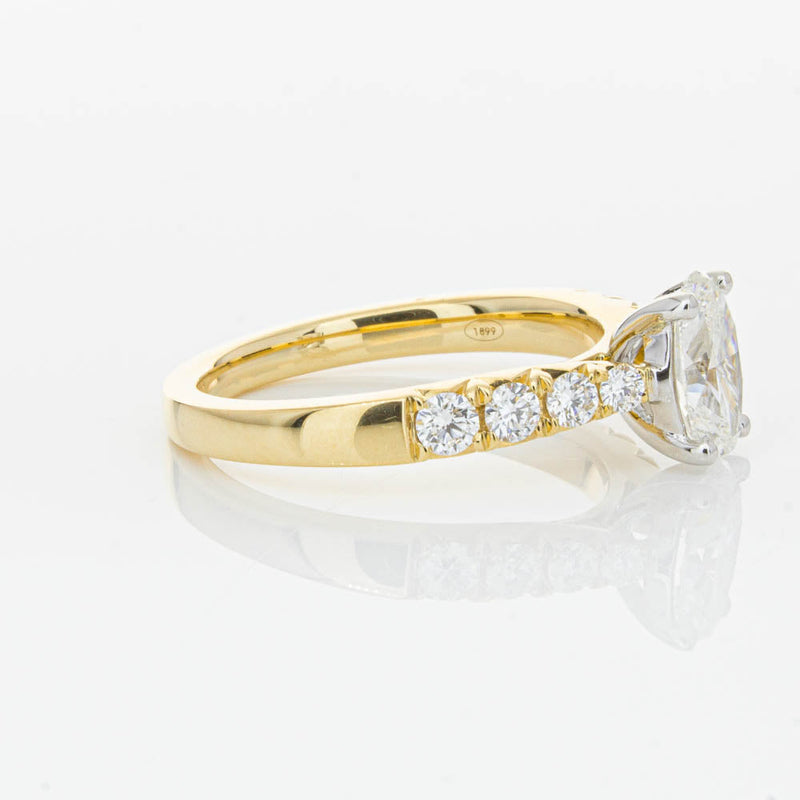 18ct Yellow Gold 1.01ct Oval Cut Diamond Phoenix Ring-Ring-Walker & Hall