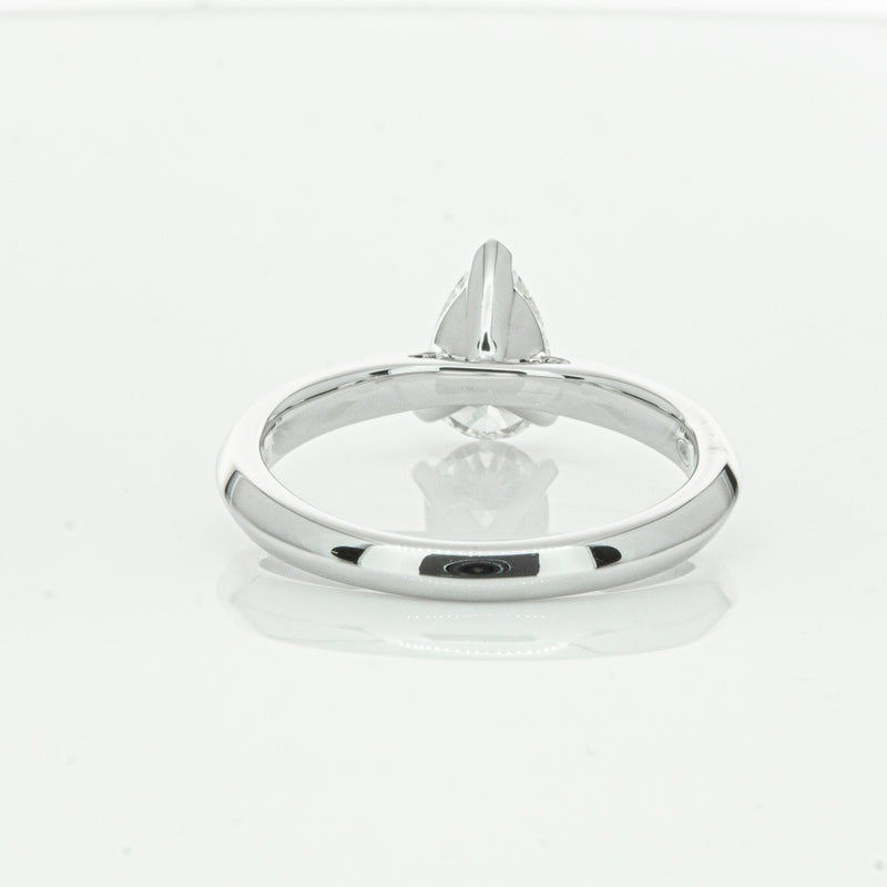 18ct White Gold 1.00ct Pear Cut Diamond Venetian Ring-Ring-Walker & Hall