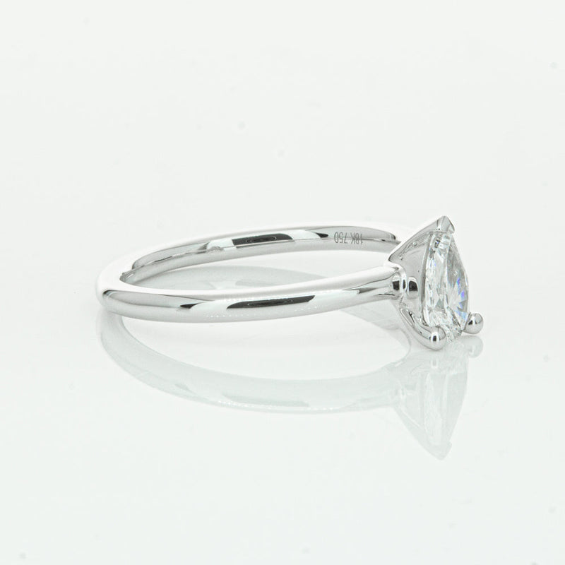 18ct White Gold .40ct Pear Cut Diamond Melba Ring-Ring-Walker & Hall