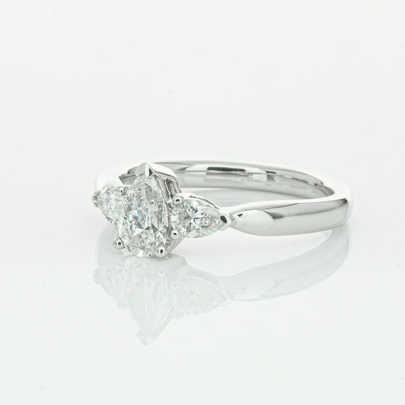 18ct White Gold .52ct Pear Cut Diamond Ayla Ring-Ring-Walker & Hall