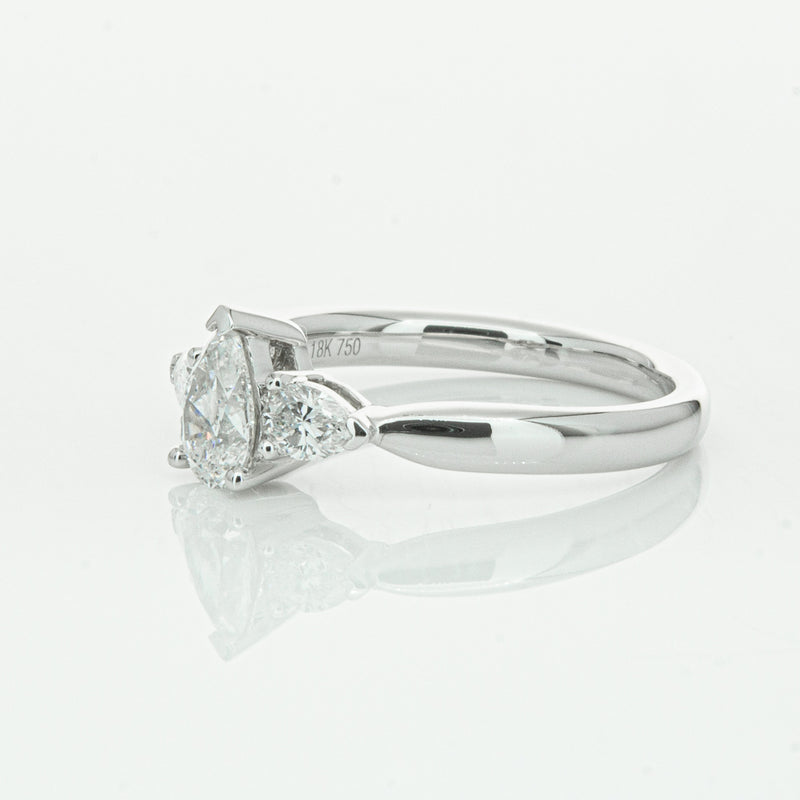 18ct White Gold .52ct Pear Cut Diamond Ayla Ring-Ring-Walker & Hall