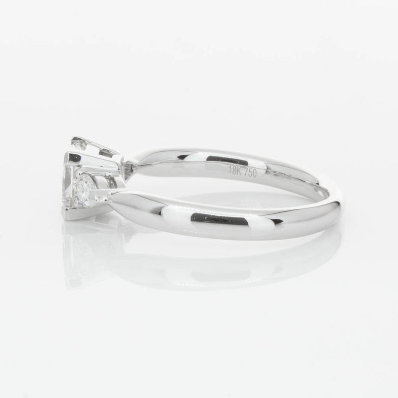 18ct White Gold 1.02ct Princess Cut Diamond Ayla Ring-Ring-Walker & Hall