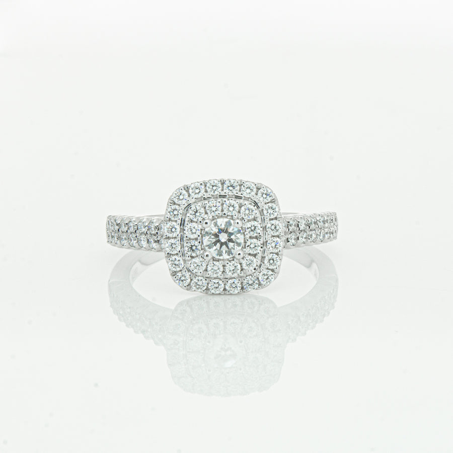 14ct White Gold Diamond Lumiere Ring-Ring-Walker & Hall