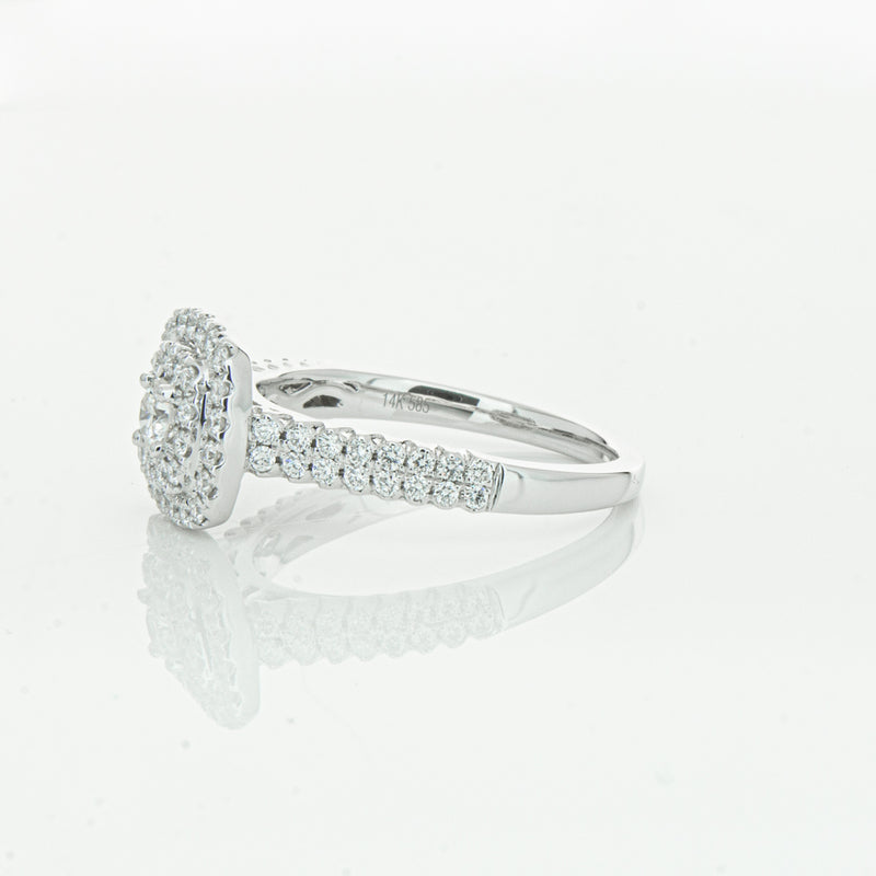 14ct White Gold Diamond Lumiere Ring-Ring-Walker & Hall
