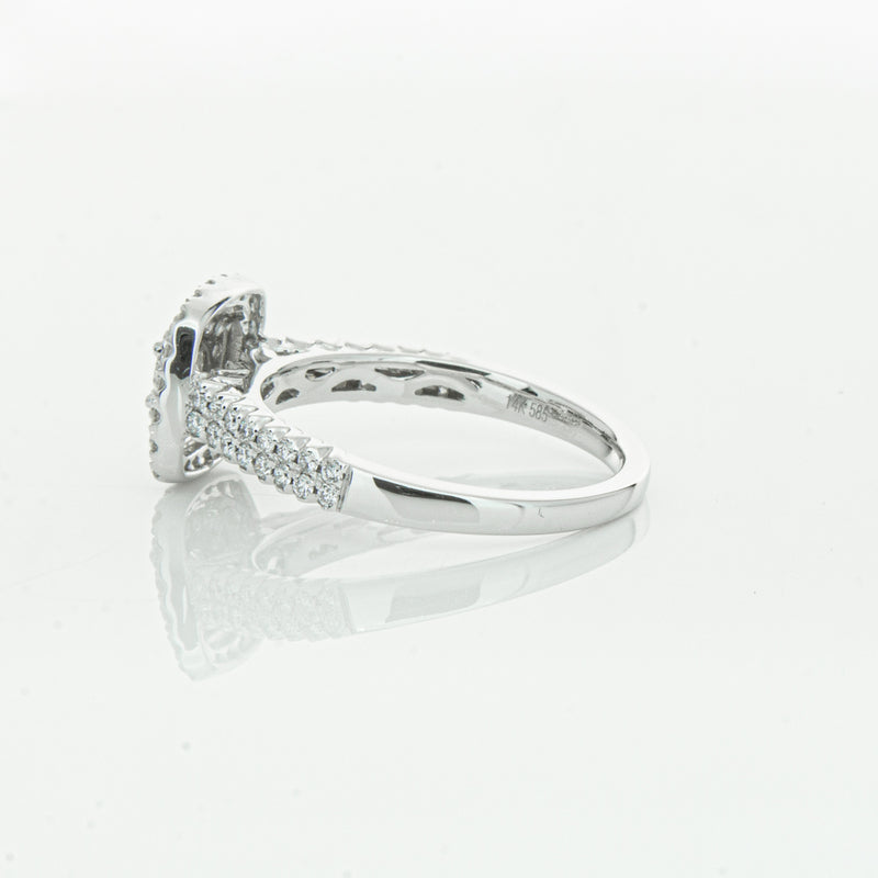 14ct White Gold Diamond Lumiere Ring-Ring-Walker & Hall