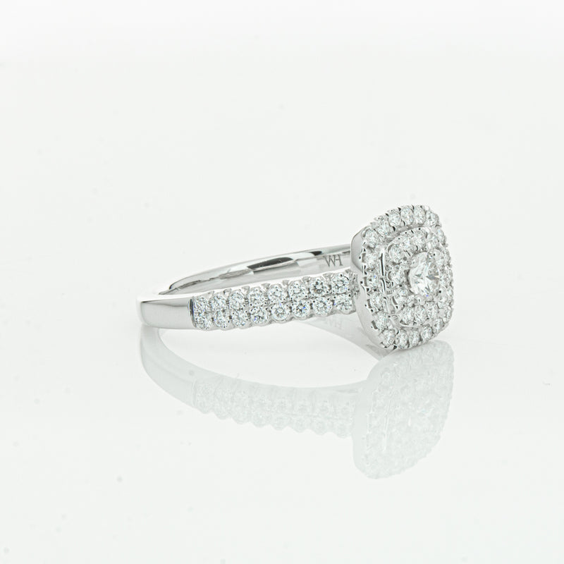 14ct White Gold Diamond Lumiere Ring-Ring-Walker & Hall