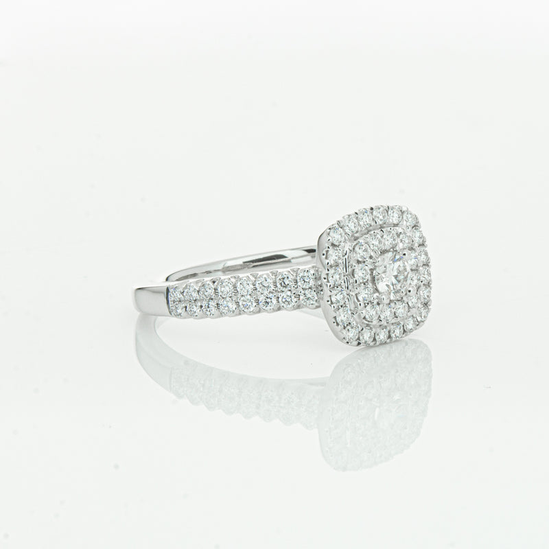 14ct White Gold Diamond Lumiere Ring-Ring-Walker & Hall