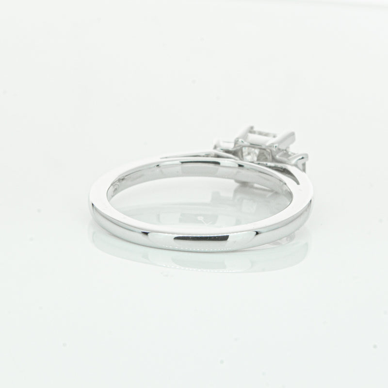 18ct White Gold .80ct Princess Cut Diamond Olympus Ring-Ring-Walker & Hall