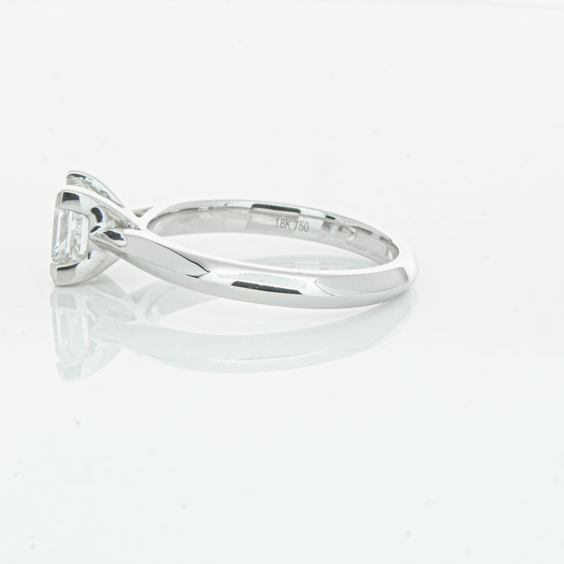 18ct White Gold 1.51ct Princess Cut Diamond Venetian Ring-Ring-Walker & Hall