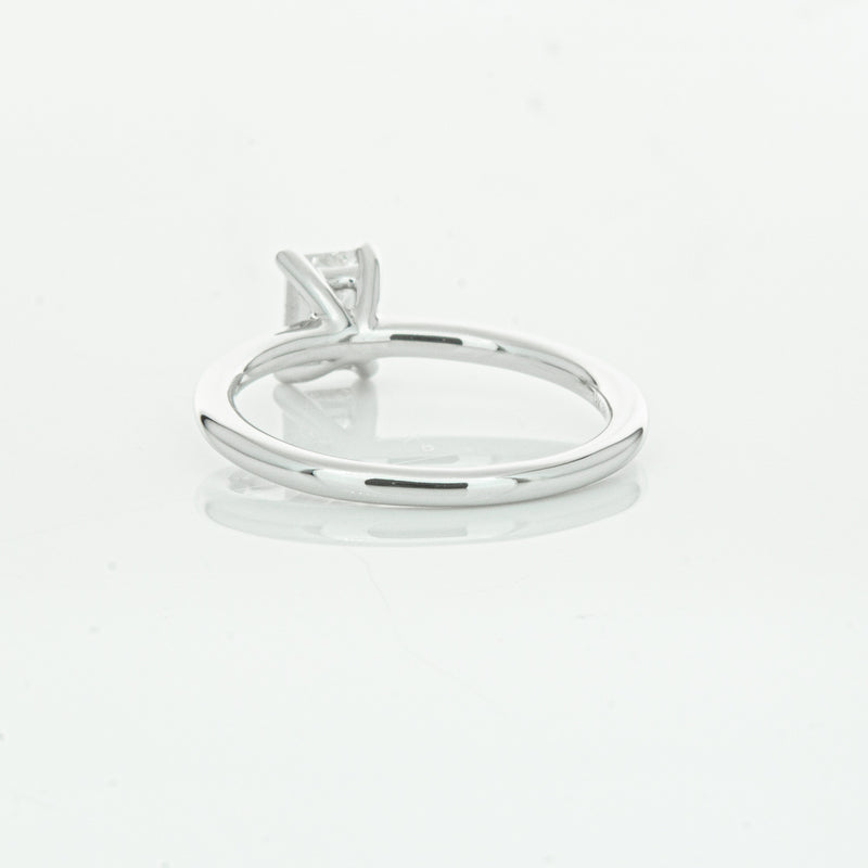 18ct White Gold .72ct Emerald Cut Diamond Melba Ring-Ring-Walker & Hall