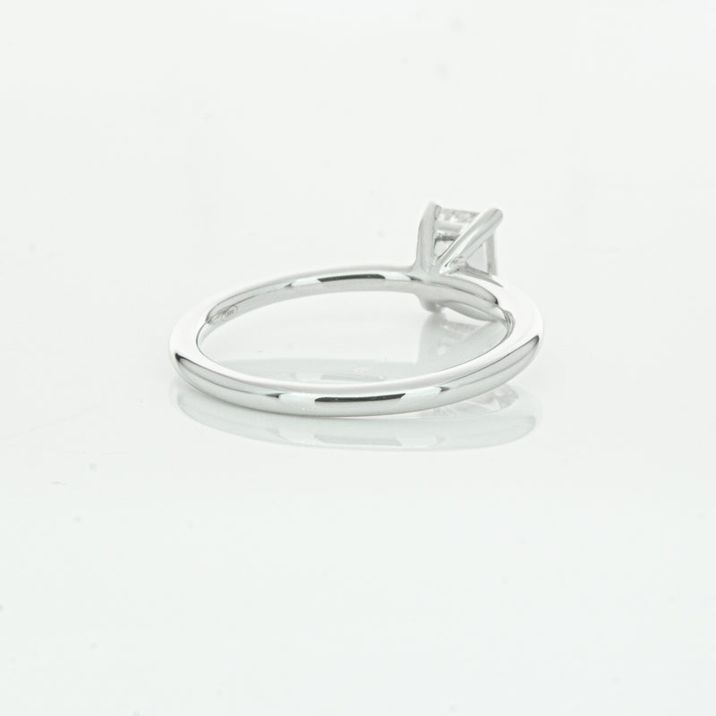 18ct White Gold .72ct Emerald Cut Diamond Melba Ring-Ring-Walker & Hall
