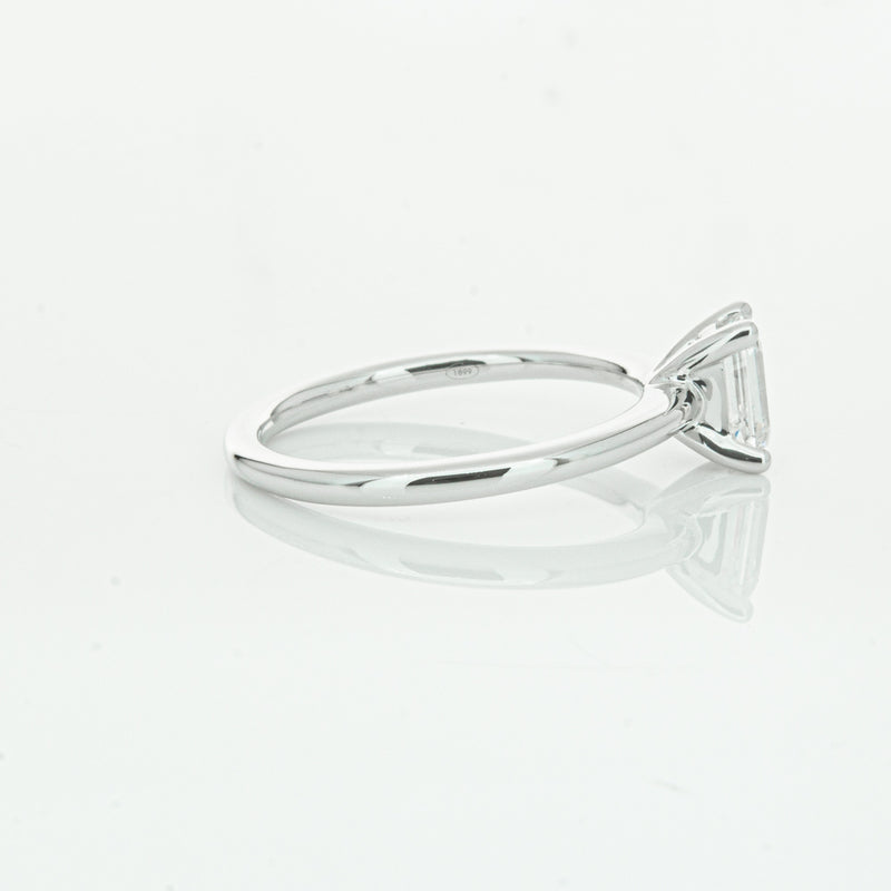 18ct White Gold .72ct Emerald Cut Diamond Melba Ring-Ring-Walker & Hall