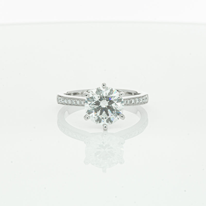 18ct White Gold Diamond Zenith Ring-Ring-Walker & Hall