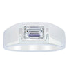 Platinum 1.40ct Baguette Diamond Mens Ring-Ring-Walker & Hall