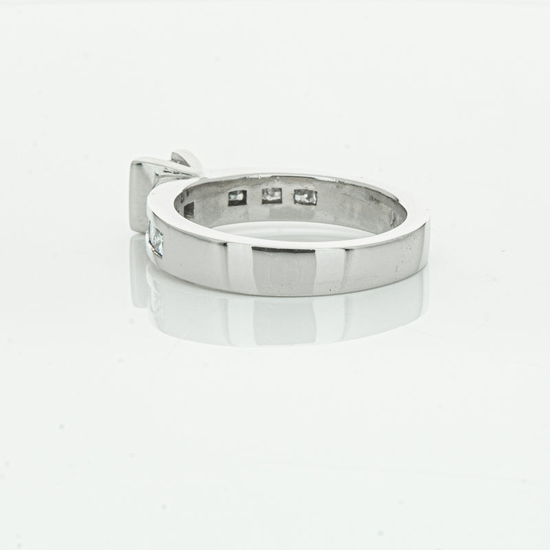 Deja Vu Platinum .58ct Princess Cut Diamond Ring-Ring-Walker & Hall