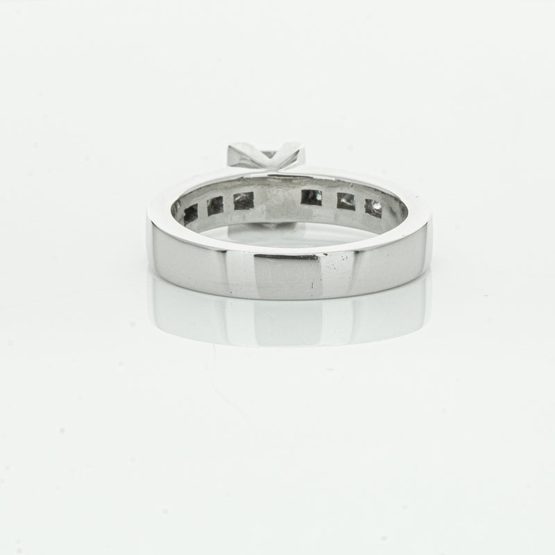Deja Vu Platinum .58ct Princess Cut Diamond Ring-Ring-Walker & Hall